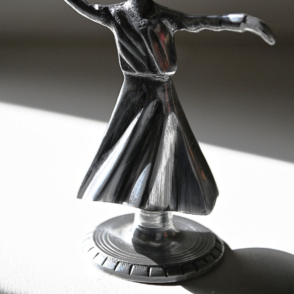 
                  
                    7" Whirling Sufi Dervish Statue - Tarnished Silver
                  
                